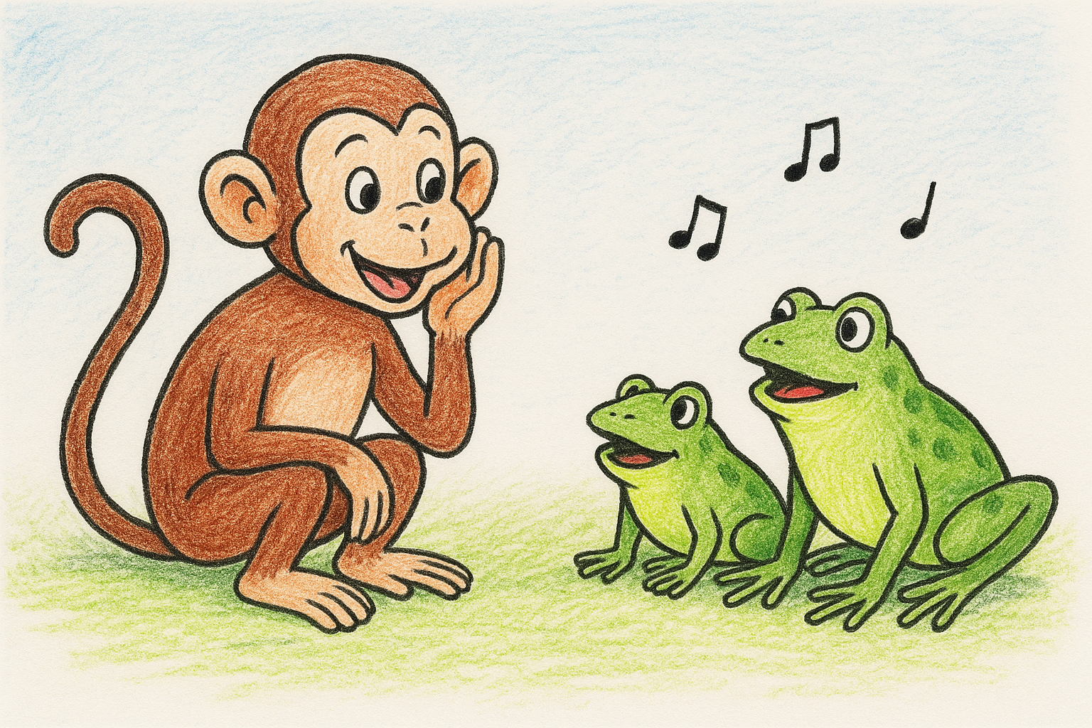 बंदर फल खाते हुए